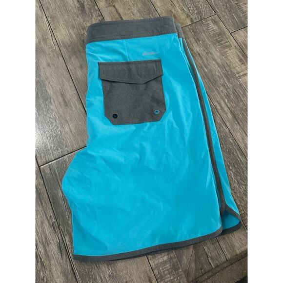 Eddie Bauer Men's Blue & Gray Drawstring Board Shorts Size 40 - Picture 6 of 7